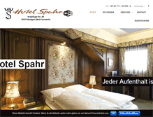 Tablet Screenshot of hotel-spahr.de